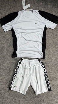 CONJUNTO LACOSTE - BLANCO/NEGRO