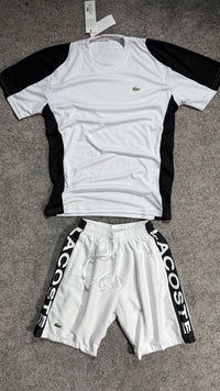 CONJUNTO LACOSTE - BLANCO/NEGRO