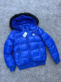 Chaqueta Moncler - AZUL - Pelo Negro