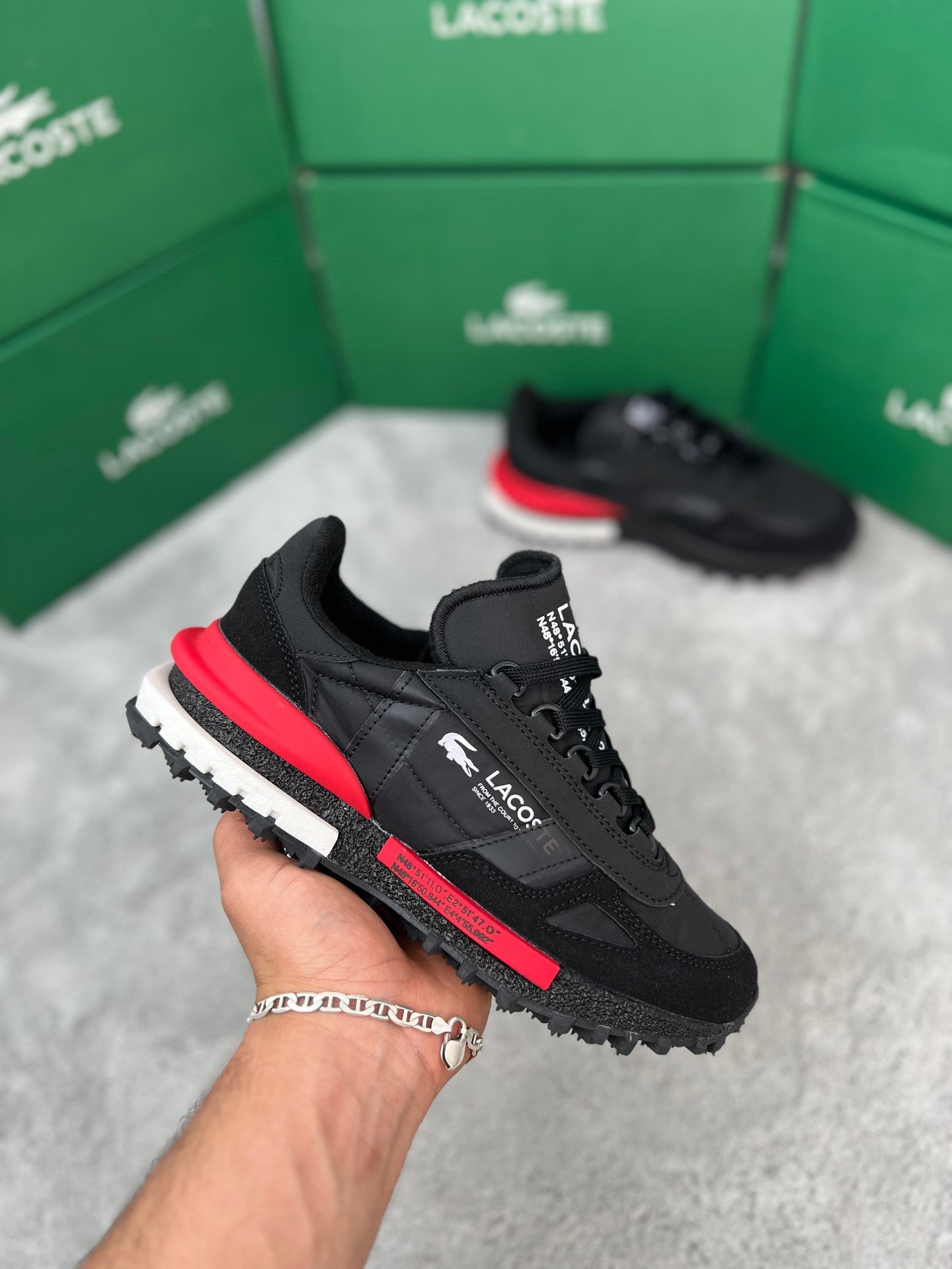 LACOSTE ACTIVE ELITE - NGR/ROJO