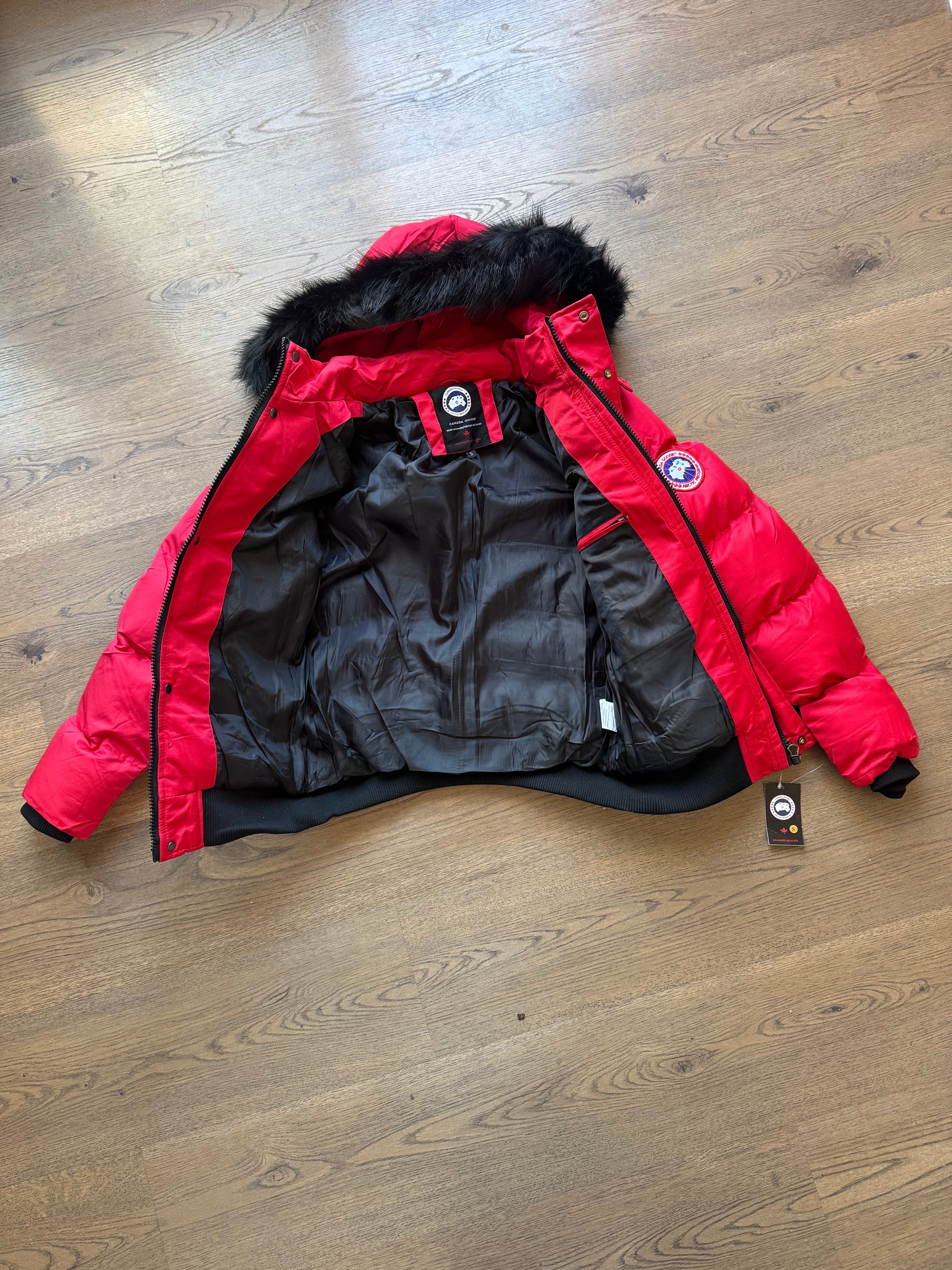 Chaqueta CANADA GOOSE - ROJA - Pelo Negro