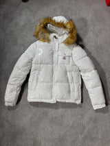 Chaqueta Moncler - Blanca - Pelo Marron