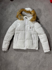Chaqueta Moncler - Blanca - Pelo Marron
