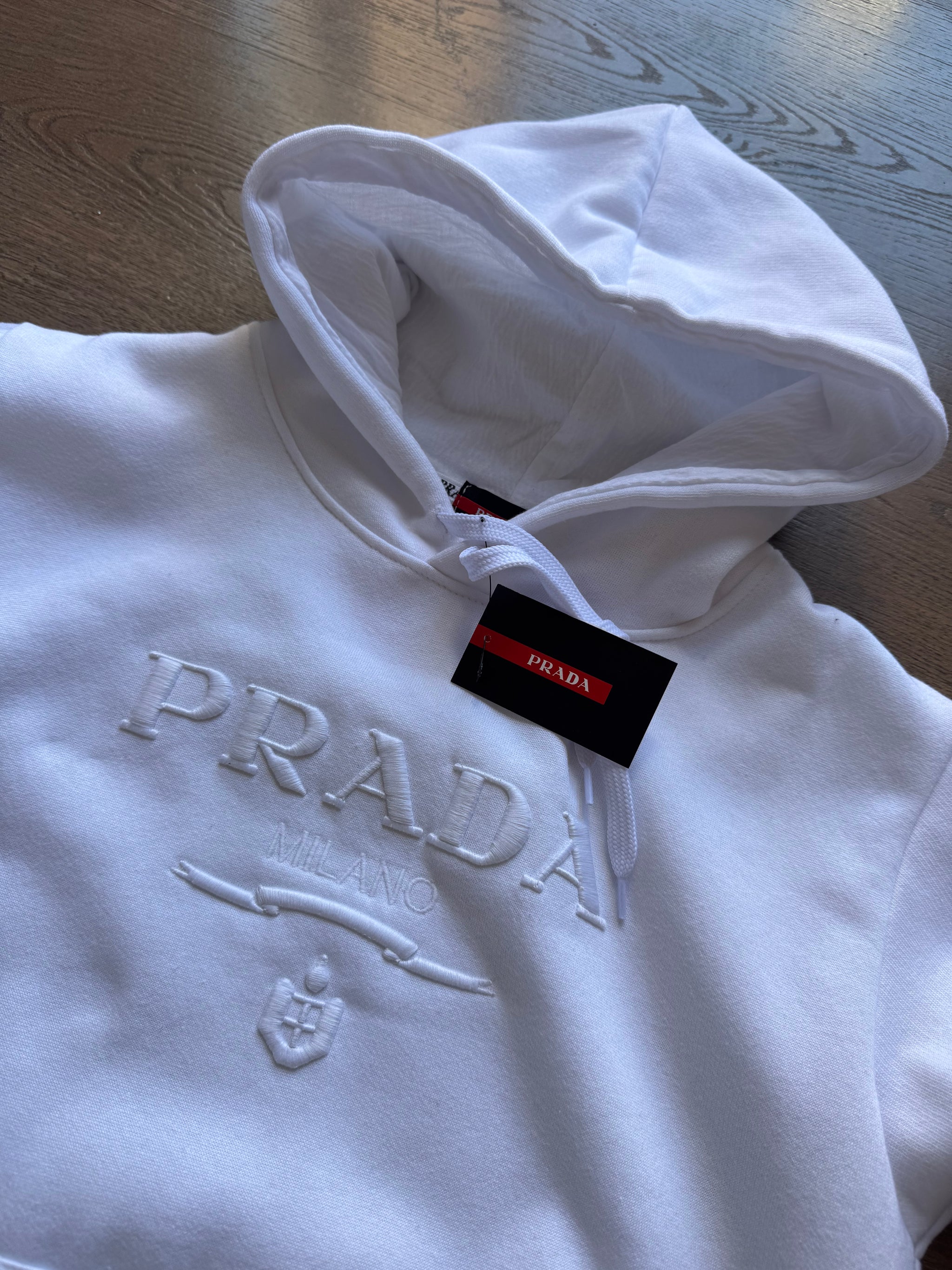 Sudadera con capucha Prada - Blanca