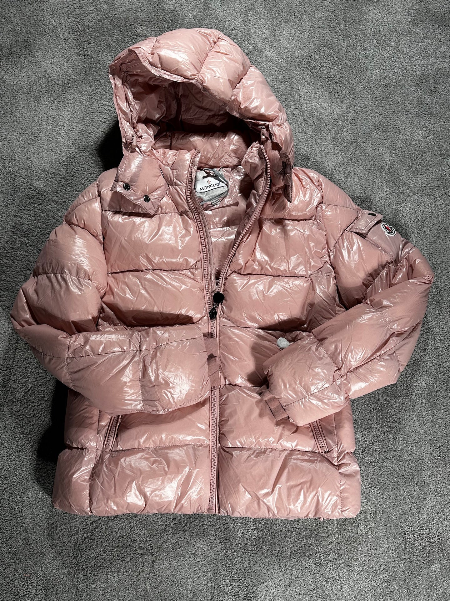 Chaqueta moncler rosa crema