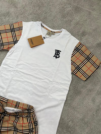 CONJUNTO CORTO - BURBERRY BLANCO