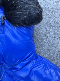 Chaqueta Moncler - AZUL - Pelo Negro
