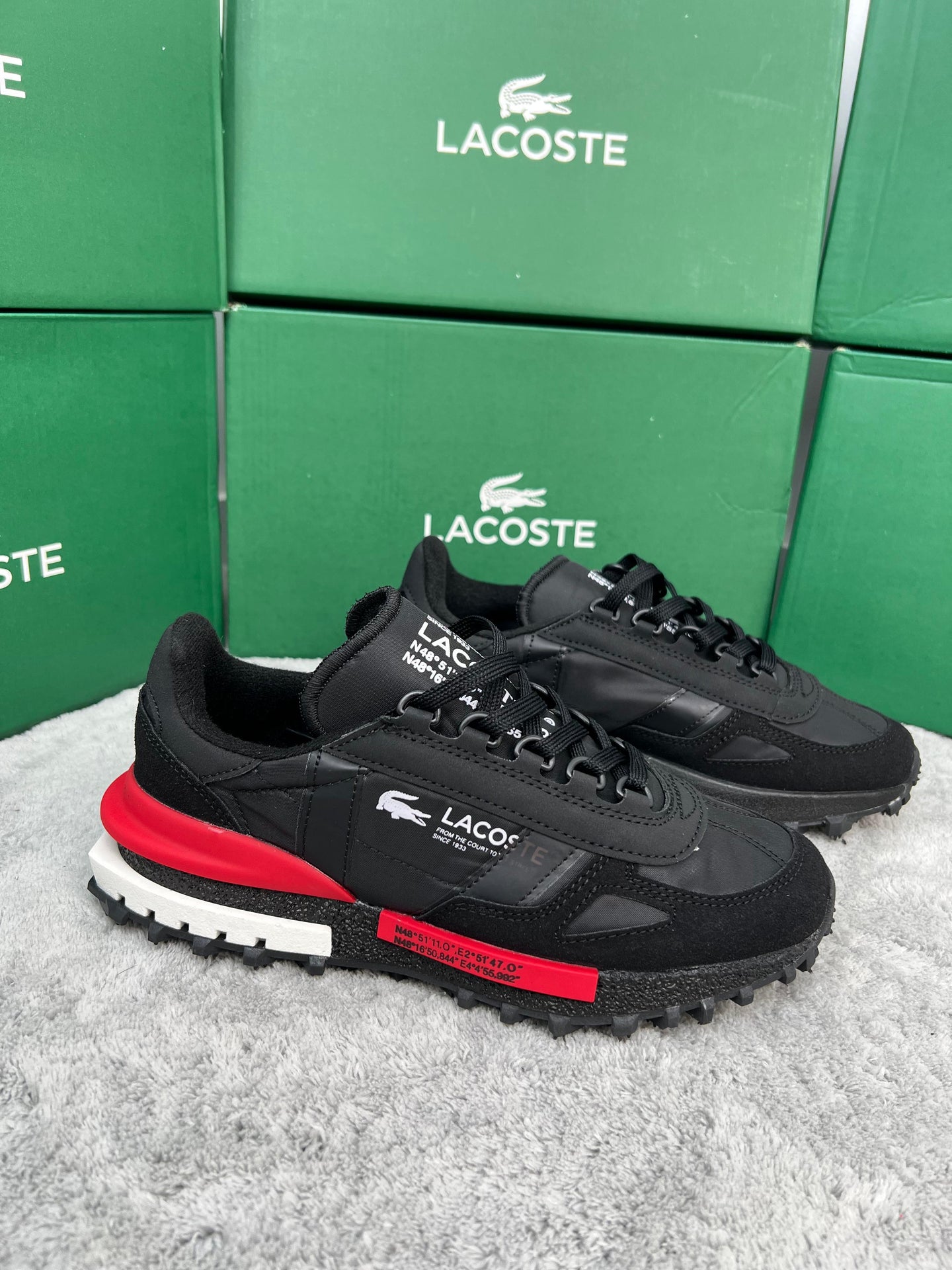 LACOSTE ACTIVE ELITE - NGR/ROJO