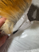Chaqueta Moncler - Blanca - Pelo Marron