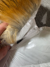 Chaqueta Moncler - Blanca - Pelo Marron