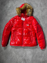 Chaqueta Moncler - Roja - Pelo Marron