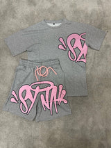 CONJUNTO SYNA - GRIS/ROSA